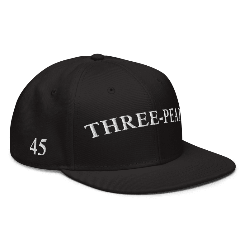 Three-Peat Snapback Hat (Red or Black)