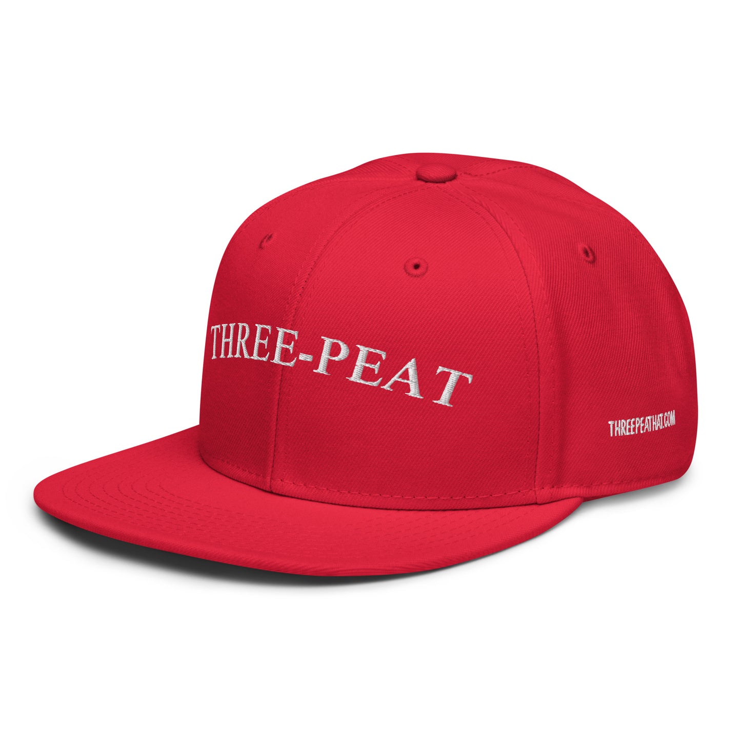 Three-Peat Snapback Hat (Red or Black)