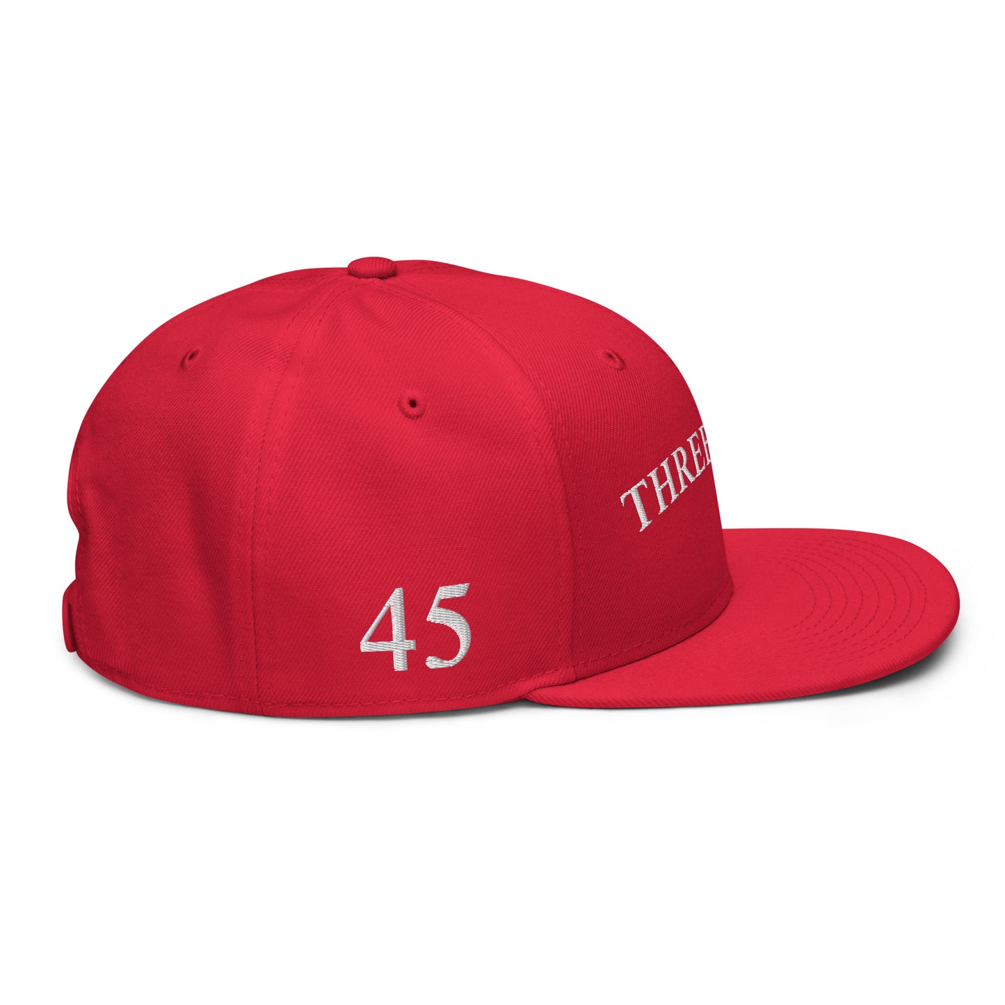 Three-Peat Snapback Hat (Red or Black)