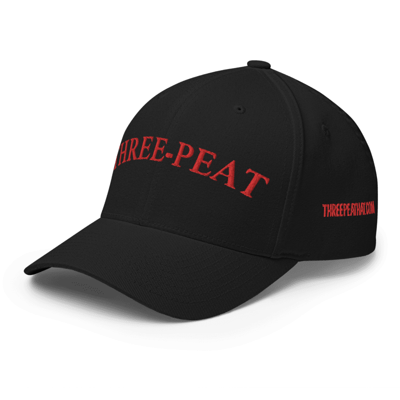 Three-Peat Fitted Hat (White, Black or Camo)