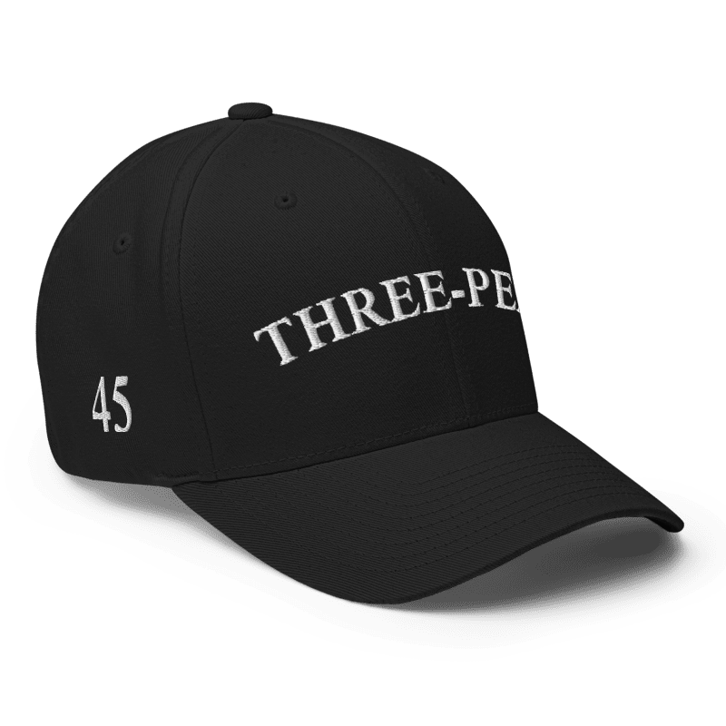 Three-Peat Fitted Hat (Red, Black or Camo)