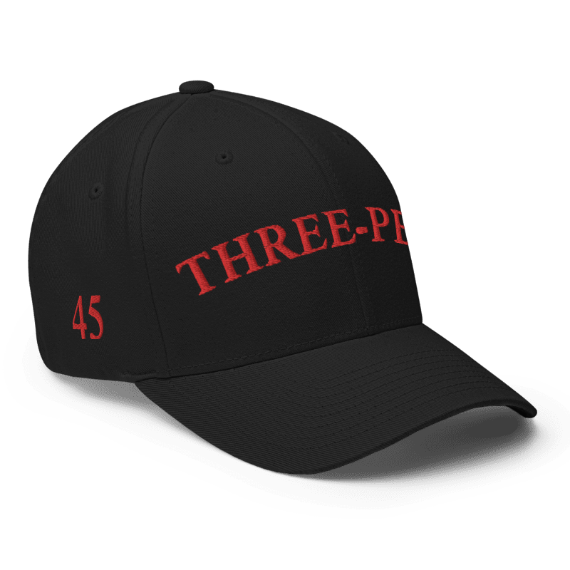 Three-Peat Fitted Hat (White, Black or Camo)