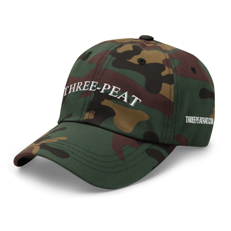 Three-Peat Dad Hat (Red, Pink, Black or Camo)