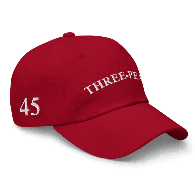 Three-Peat Dad Hat (Red, Pink, Black or Camo)