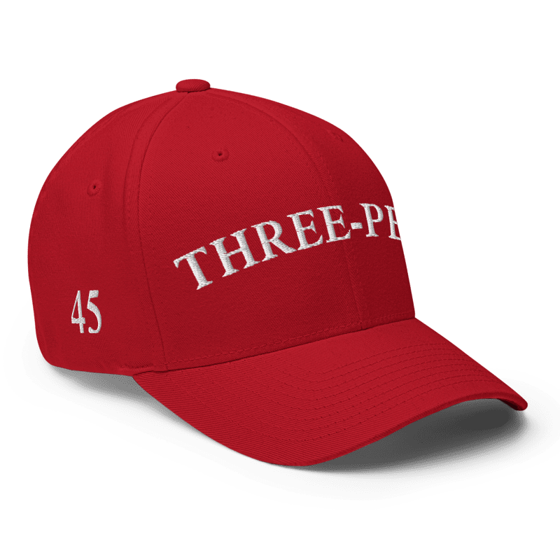 Three-Peat Fitted Hat (Red, Black or Camo)