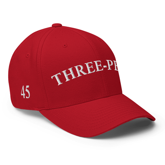 Three-Peat Fitted Hat (Red, Black or Camo)