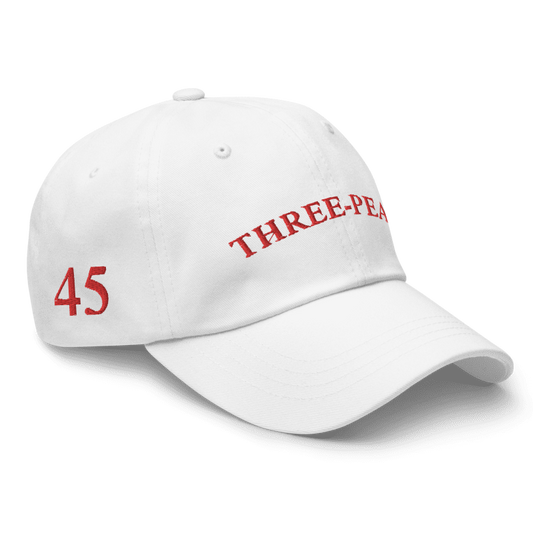 Red Lettered Three-Peat Dad Hat