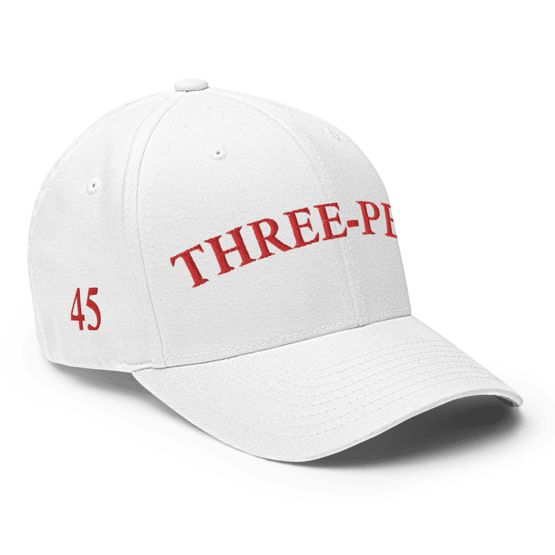 Three-Peat Fitted Hat (White, Black or Camo)