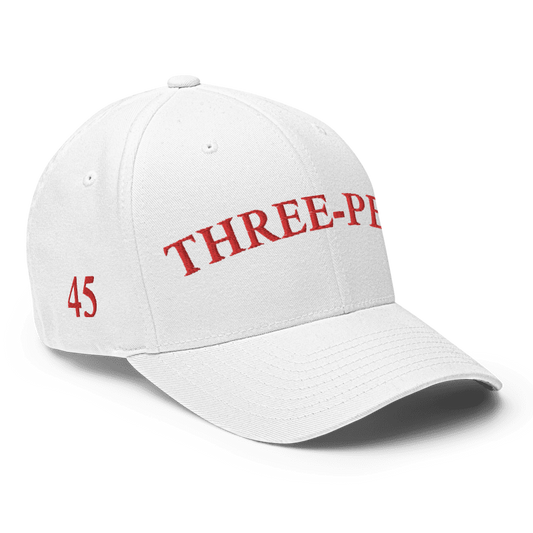 Red Lettered Three-Peat Fitted Hat