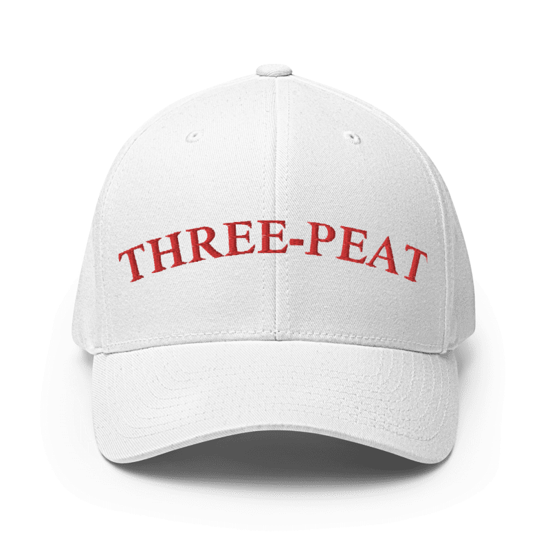 Three-Peat Fitted Hat (White, Black or Camo)