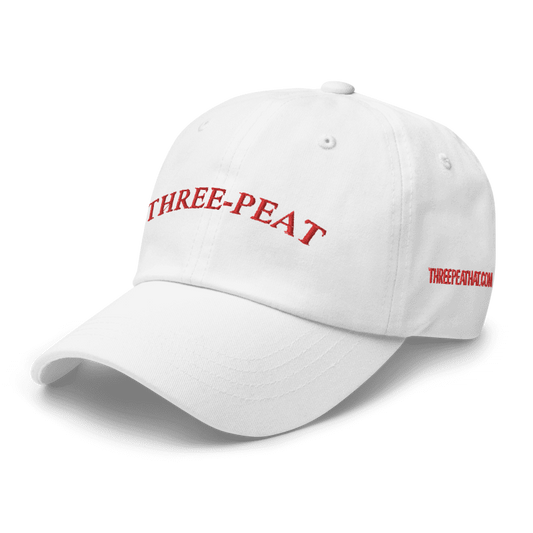 Three-Peat Dad Hat (White, Pink, Black or Camo)