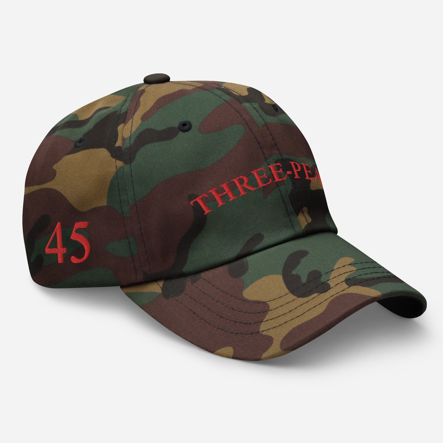 Three-Peat Dad Hat (White, Pink, Black or Camo)