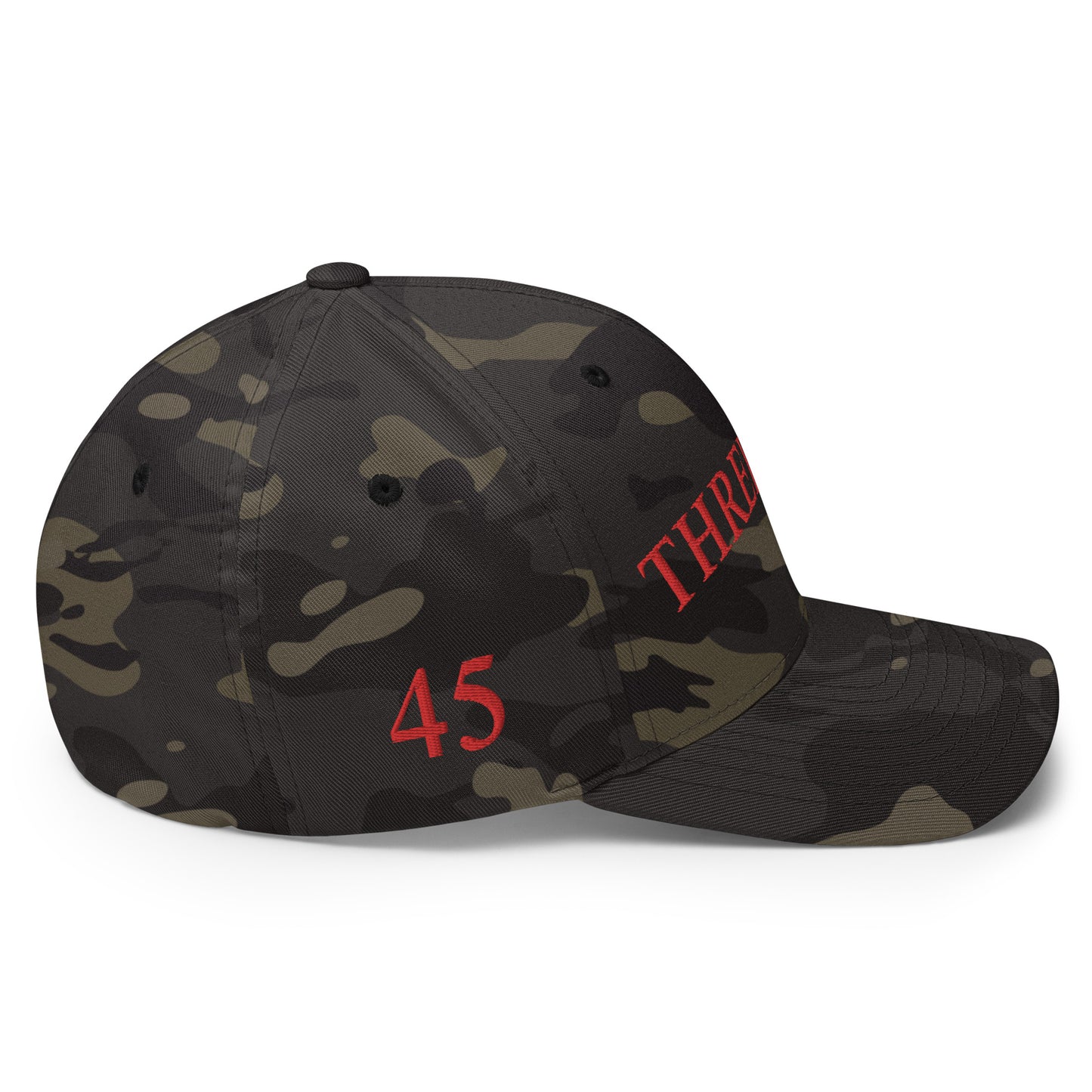 Three-Peat Fitted Hat (White, Black or Camo)