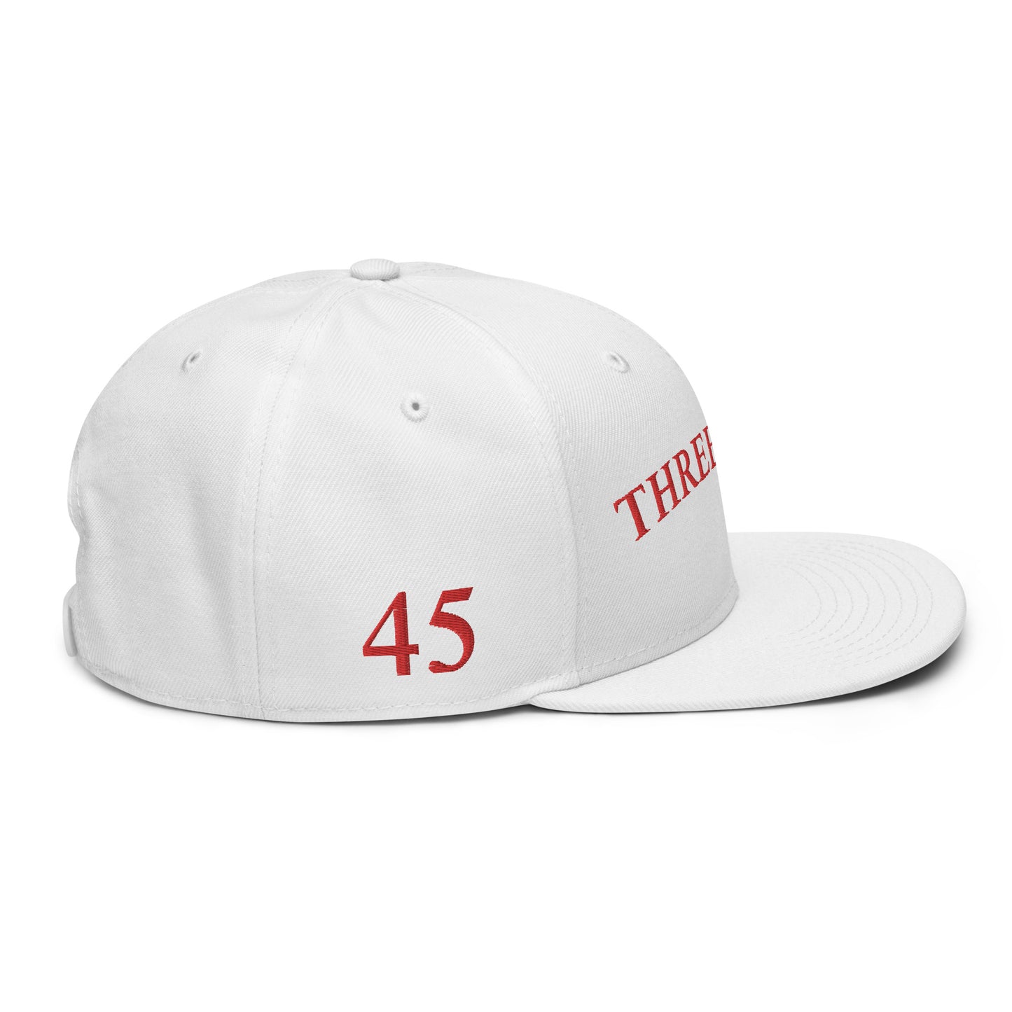 Three-Peat Snapback Hat (White or Black)